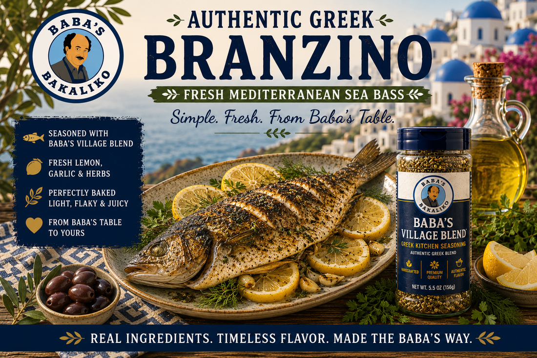 Baba's Grilled Greek Branzino| Baba's Bakaliko