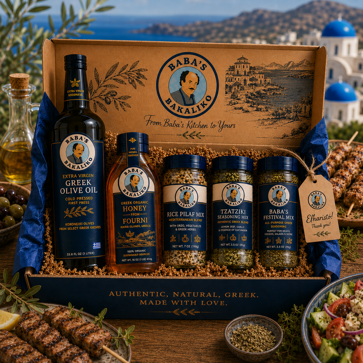 Baba's Greek Table Gift Set